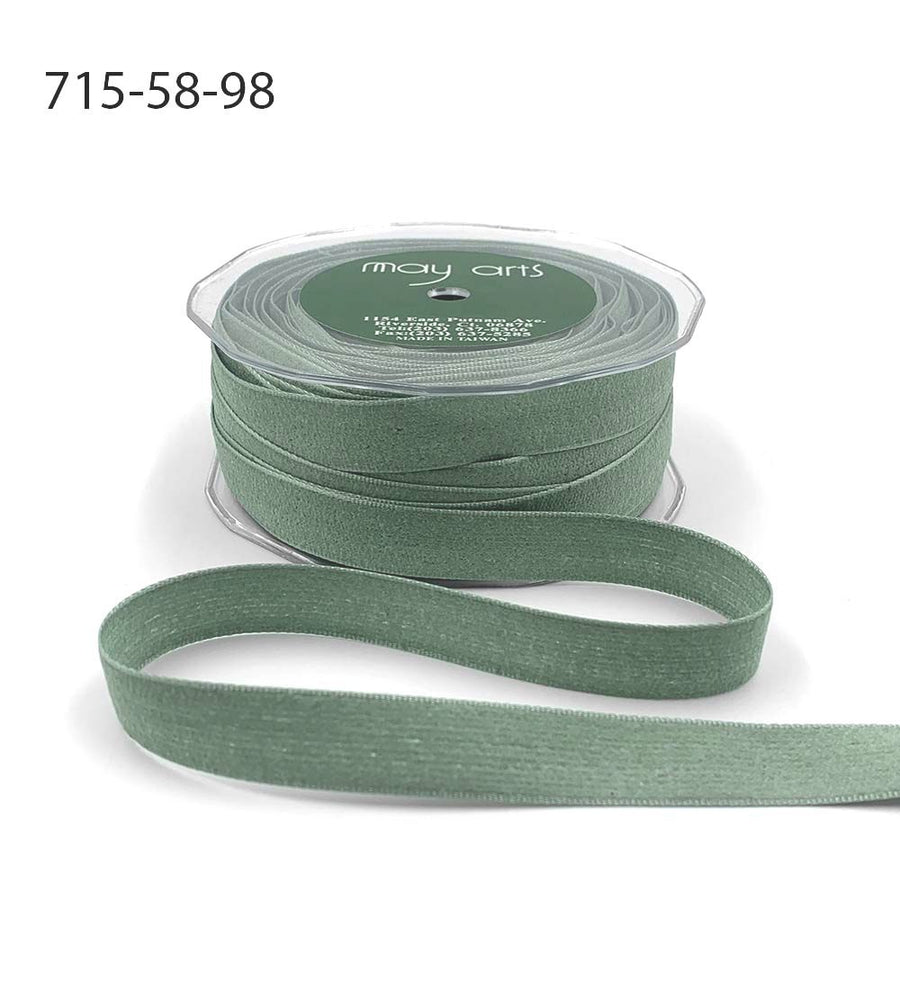 5/8 Inch Fuzzy Woven Ribbon – 715-58-98 Mint