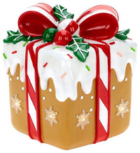 Lighted Gingerbread Gift Box - 10 Inches