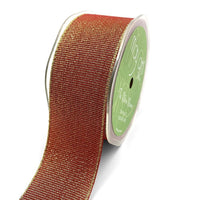 ~1.5 Inch (40mm) Woven Metallic Shimmer Grosgrain Ribbon – 722-15-14 RED/GOLD