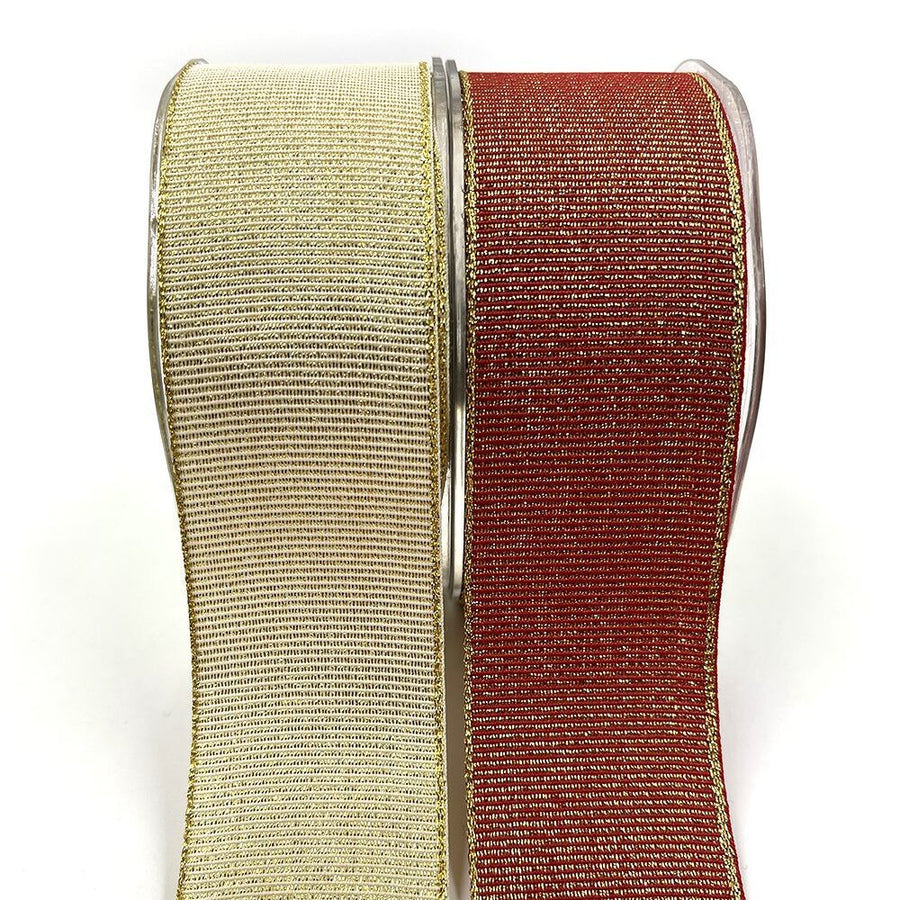 ~1.5 Inch (40mm) Woven Metallic Shimmer Grosgrain Ribbon
