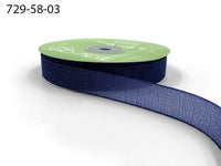~5/8 Inch Semi-Sheer Shimmer Woven Ribbon – 729-58-03 NAVY
