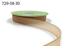 ~5/8 Inch Semi-Sheer Shimmer Woven Ribbon – 729-58-30 GOLD