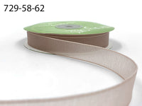 ~5/8 Inch Semi-Sheer Shimmer Woven Ribbon – 729-58-62 NUDE