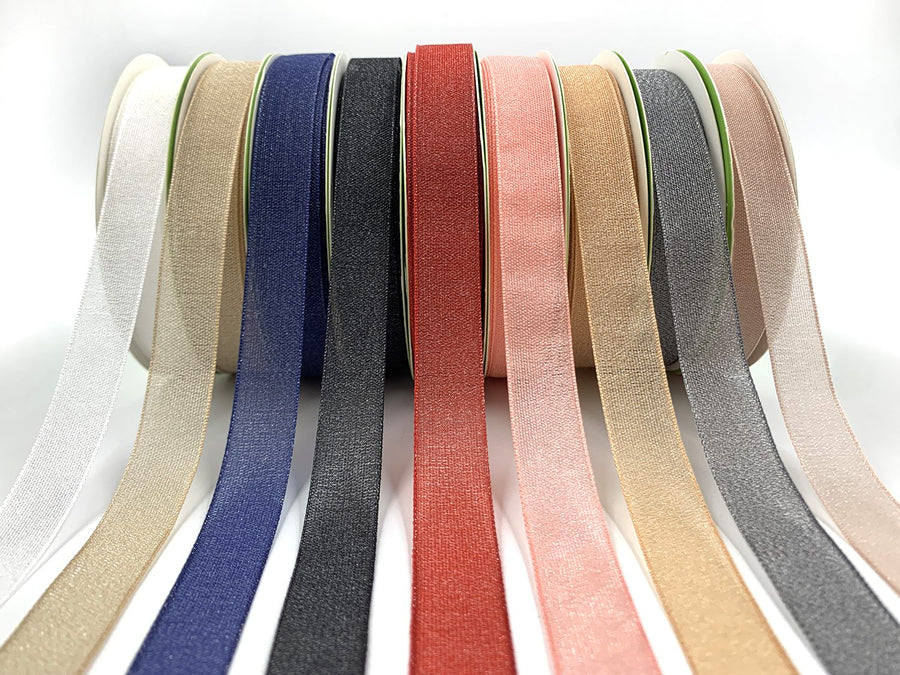 ~5/8 Inch Semi-Sheer Shimmer Woven Ribbon