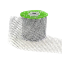 2.5 Inch Loose Weave Metallic Knit Net Ribbon – 737-25-31 SILVER