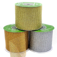 2.5 Inch Loose Weave Metallic Knit Net Ribbon