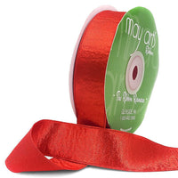 1 Inch Single Sided Sleek Ripple Tape Ribbon With Woven Edge – 739-1-14 RED