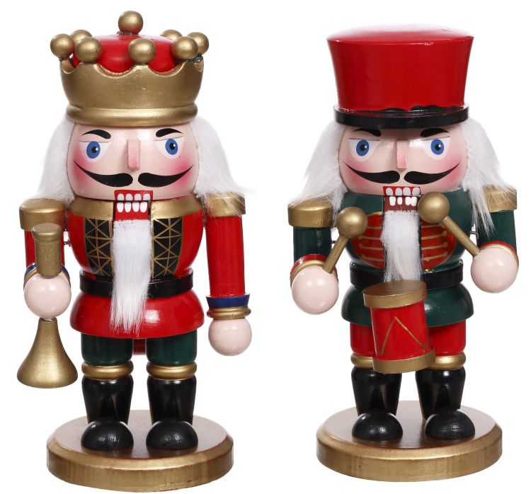 Lacquered Shorty Nutcracker, Assortmetn of 2 - 6 Inches
