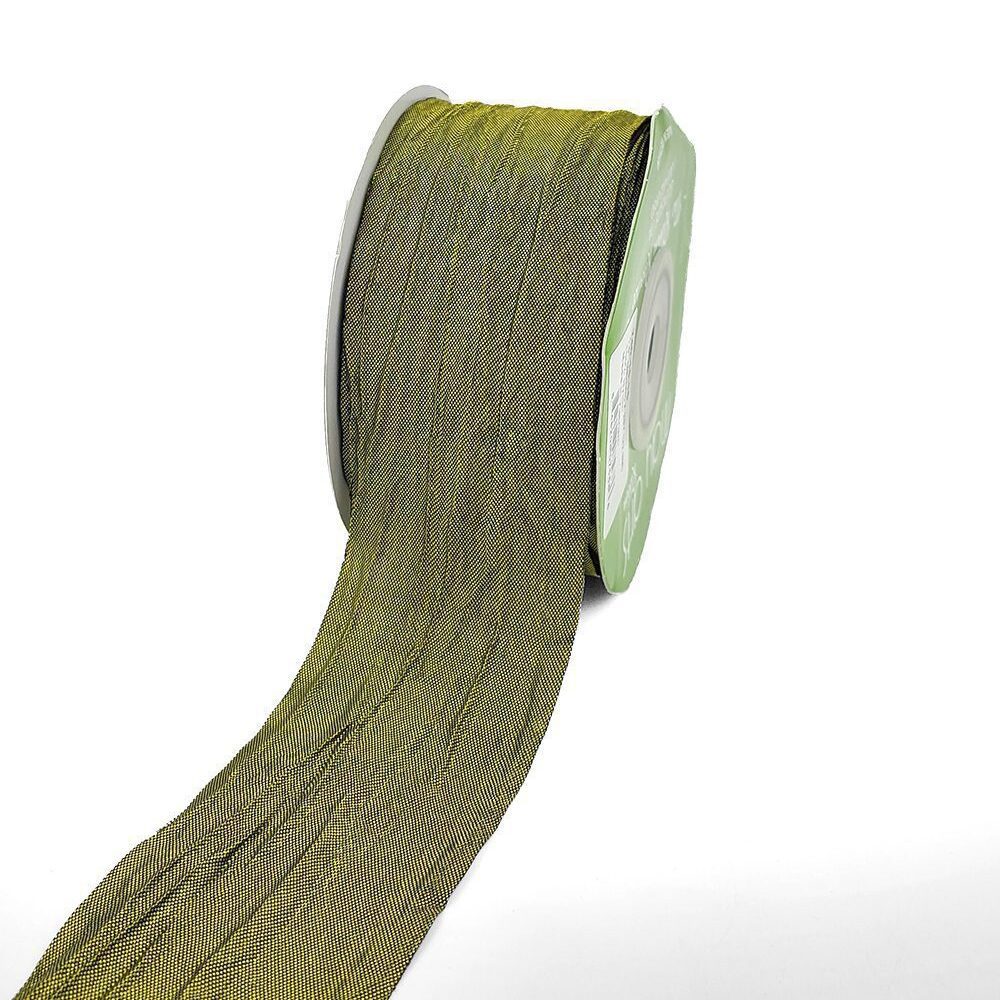 1.5 Inch Bespoke Crinkle Iridescent Ribbon – 740-15-15 GREEN