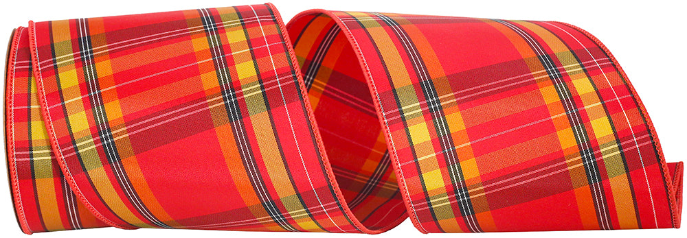 Multi 4 Inch Glenville Classic Wired Edge Ribbon for Wreaths & Bows