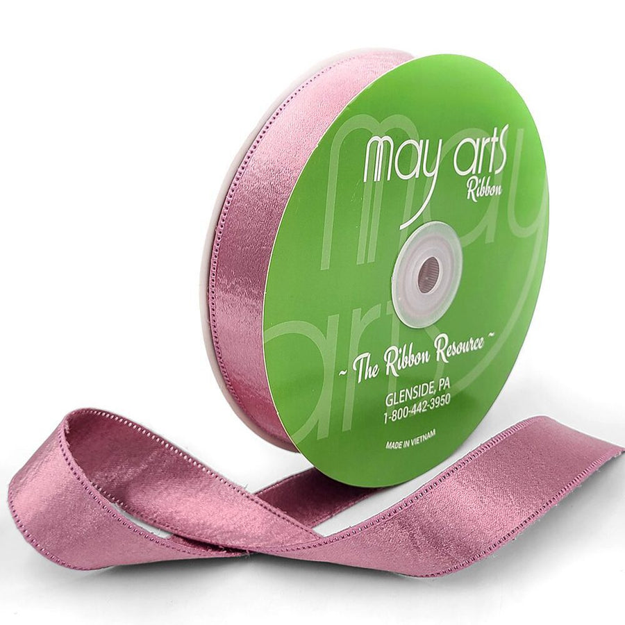 1 Inch Double Sided Sleek Ripple Tape Ribbon With Woven Edge – 755-1-19 MAUVE