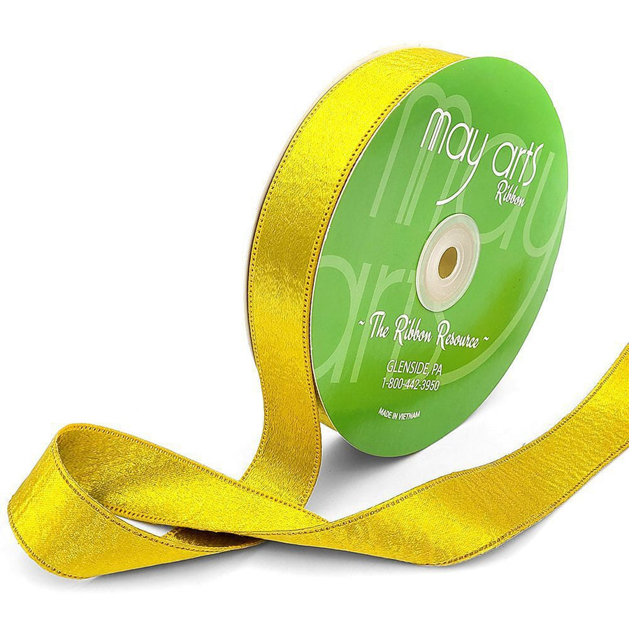 1 Inch Double Sided Sleek Ripple Tape Ribbon With Woven Edge – 755-1-38 GOLD