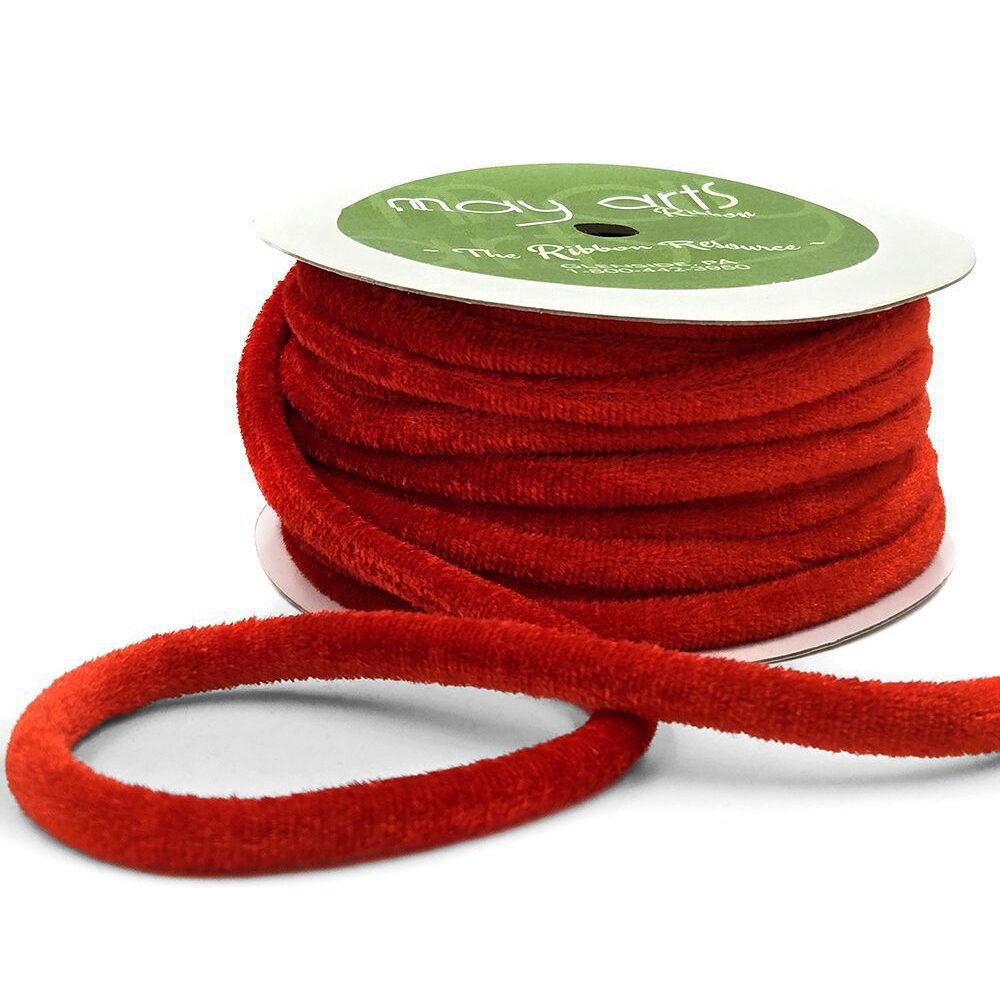 1/4 Inch Velvet Rope Piping – 766-14-14 RED