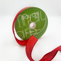 1″ Dupioni Ribbon with Wired Edge – 770-1-14 RED