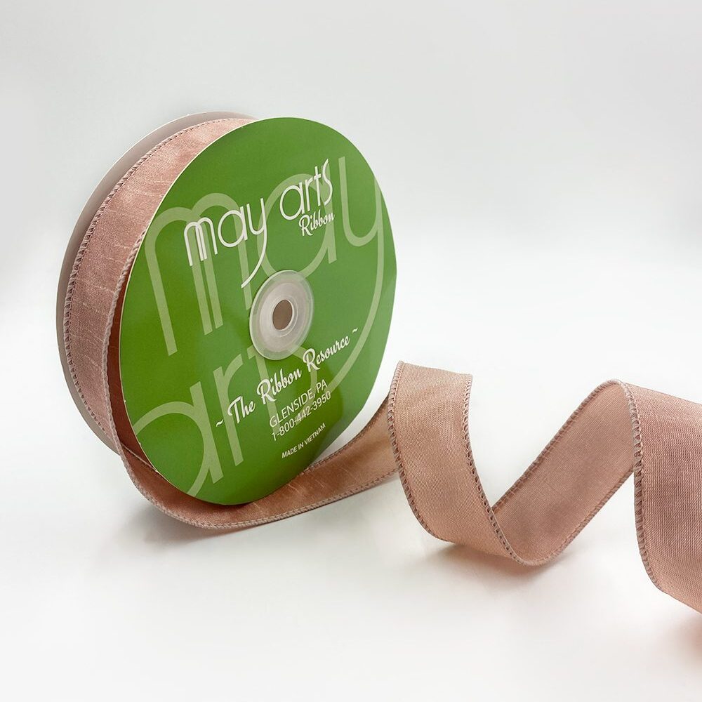 1″ Dupioni Ribbon with Wired Edge – 770-1-17 PINK