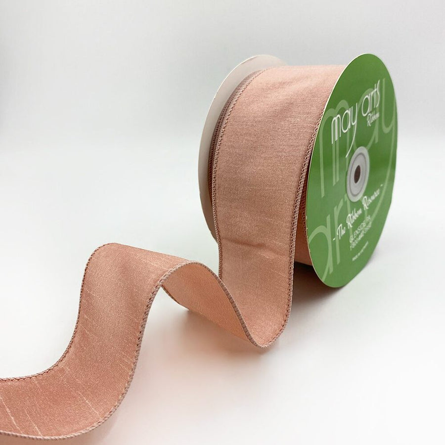 2.5″ Dupioni Ribbon with Wired Edge – 770-25-17 PINK