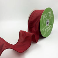 2.5″ Dupioni Ribbon with Wired Edge – 770-25-25 BURGUNDY