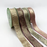 1″ Metallic Gold Ribbon with Frayed Edge