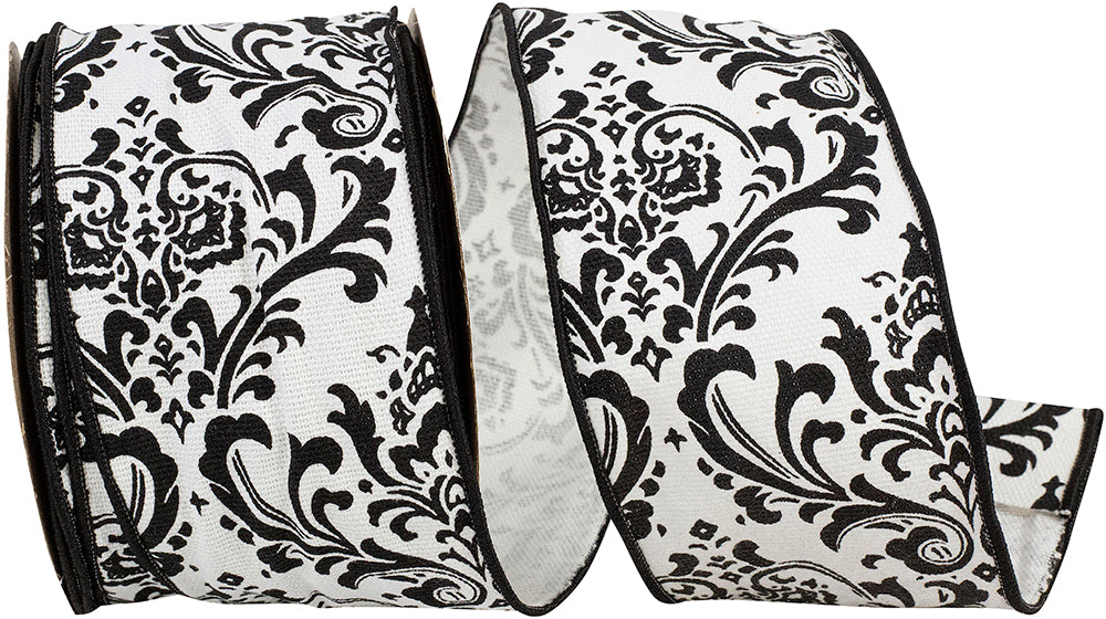 Black 2-1 2 Inch Madison Wired Edge Ribbon for Wreaths & Bows