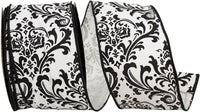 Black 2-1 2 Inch Madison Wired Edge Ribbon for Wreaths & Bows