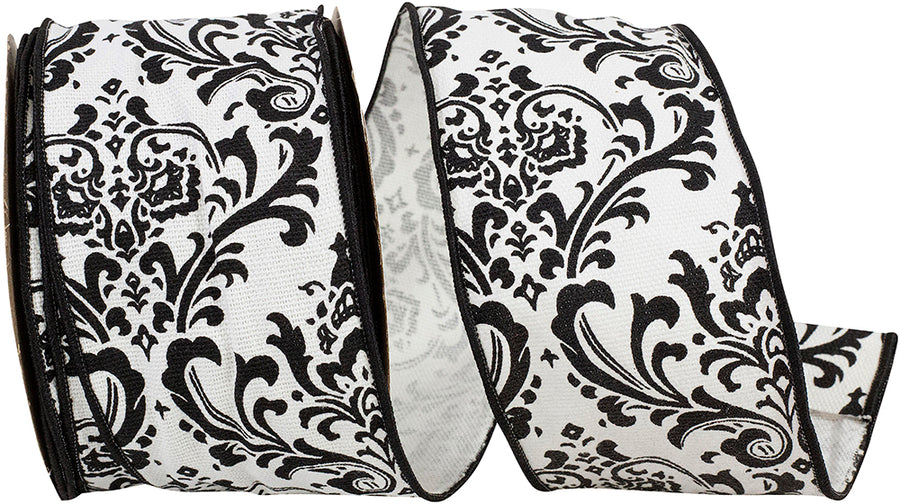 Black 2-1 2 Inch Madison Wired Edge Ribbon for Wreaths & Bows
