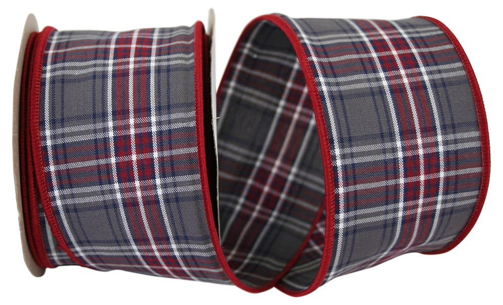 Plaid Pride Wired Edge Ribbon 2-1/2 Inch Multi 10 Yards