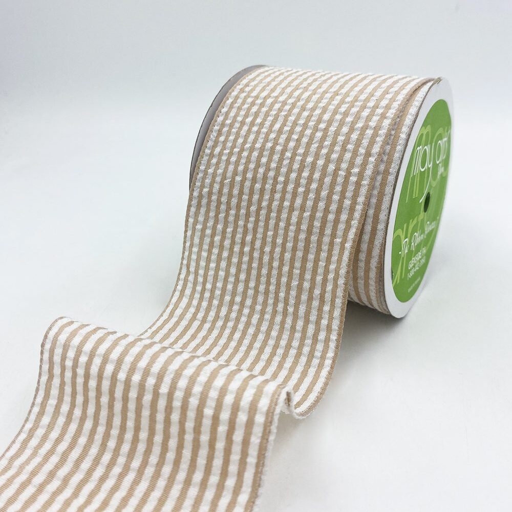3″ Traditional Seersucker Ribbon – 775-3-02 SAND