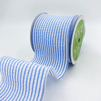 3″ Traditional Seersucker Ribbon – 775-3-34 BLUE