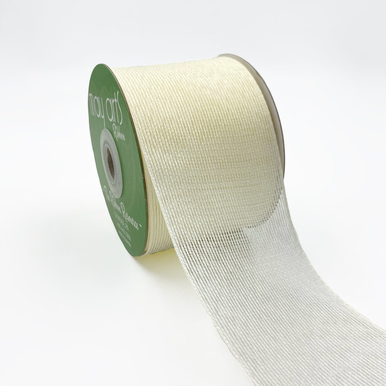2 2/3 Inch Semi Sheer Ribbon with Woven Edge – 777-3-09 IVORY