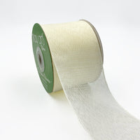 2 2/3 Inch Semi Sheer Ribbon with Woven Edge – 777-3-09 IVORY