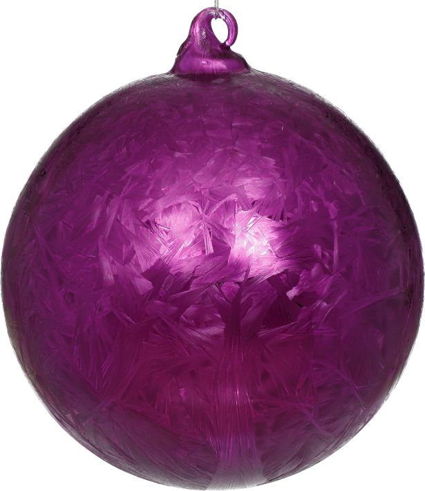 Frosted Ball Ornament - 6 Inches