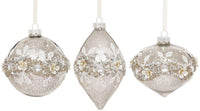 Floral Lace Ornament, Box of 6- 4-5 Inches