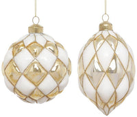 Quilted Ornament, Box of 6- 4-5 Inches