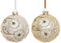 Bloom Swirl Ornament, Box of 6- 4 Inches