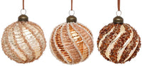 Sequin Spiral Ornament, Box of 6- 3 Inches