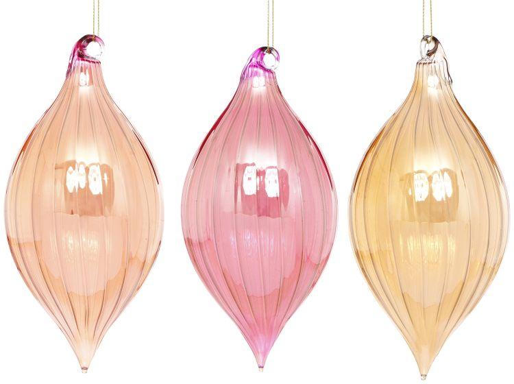 Gleaming Holiday Finial Ornament, Box of 6- 6 Inches