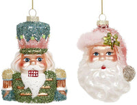 Santa and Nutcracker Ornament, Box of 6- 4 Inches