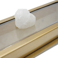 Elegant White Marble Lidded Box with Gold Accents