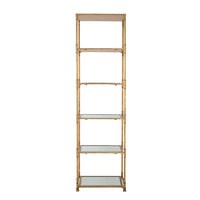 Gold Mirrored Shelf Unit