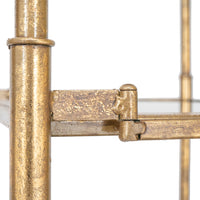 Gold Mirrored Shelf Unit