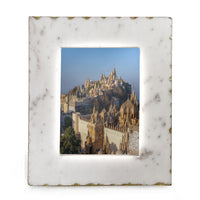 White & Gold Marble Frame