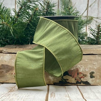 Pine Georgette Dupion Ribbon 2.5 Inch x 10 Yards