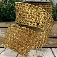 Gold Foil Trim Ribbon 3 Inch x 10 Yards