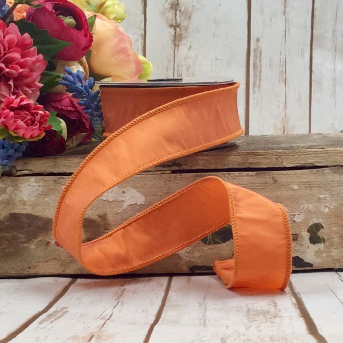 Orange Taffeta Ribbon 1.5 Inch x 10 Yards
