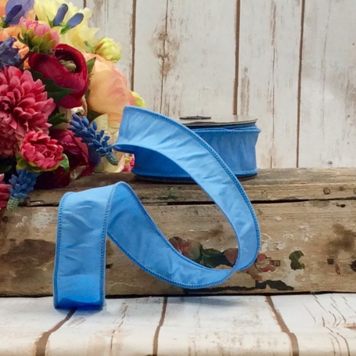 Light Blue Taffeta Ribbon 1.5 Inches x 10 Yards