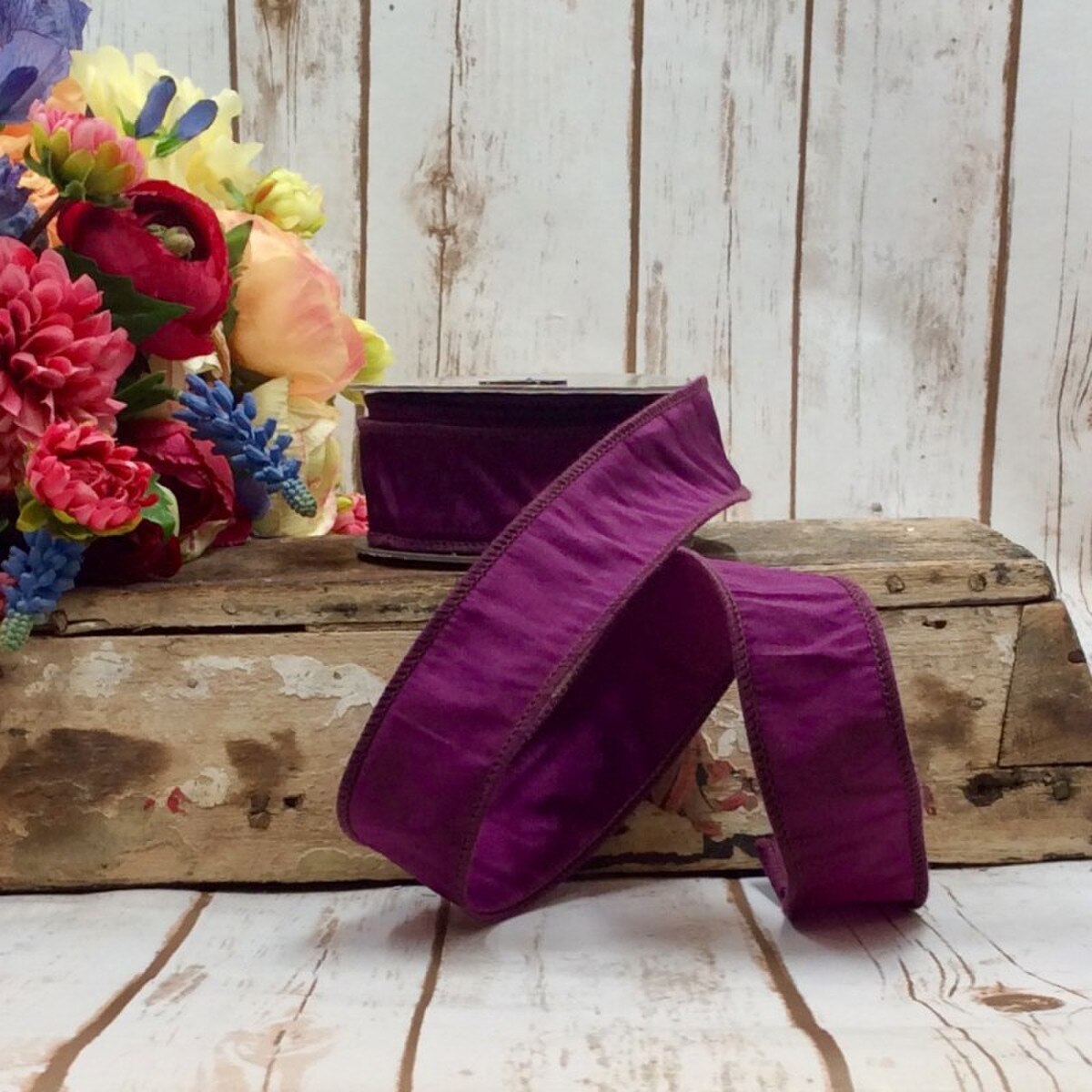 Aubergine Taffeta Ribbon 1.5 Inch x 10 Yards