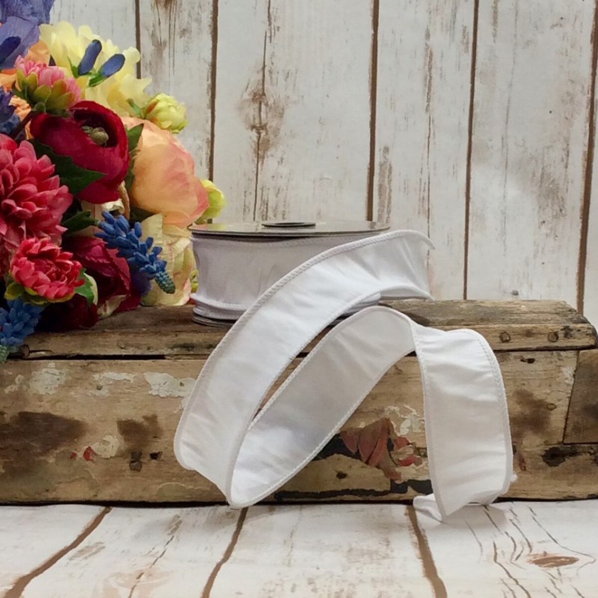 Taffeta White Ribbon 1.5 Inch x 10 Yards