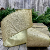 Aurora Gold Metallic Ribbon 4 Inch X 10 Yards
