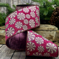 Peppermint Candy Lavender Pink Ribbon 4 Inch x 10 Yards