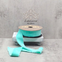 Light Aqua Hand Torn Velvet Ribbon 1.5 Inch x 10 Yds